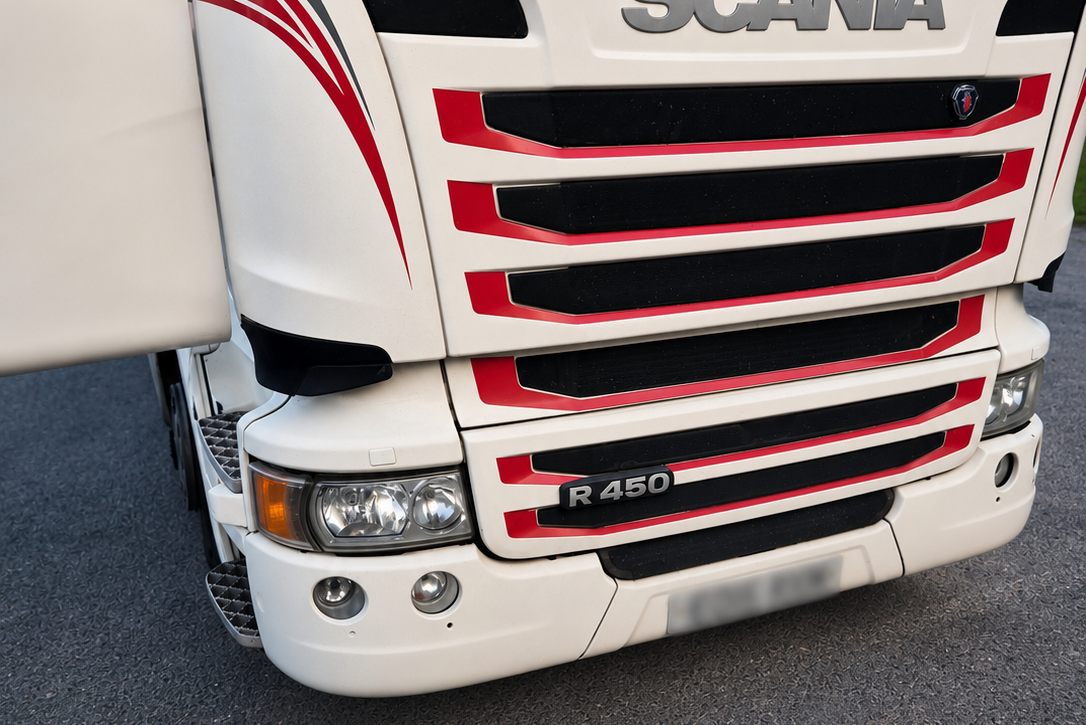 Scania R450 in Cambridge receiving a replacement coordinator ECU supplied and fitted by HGV Remapping UK.